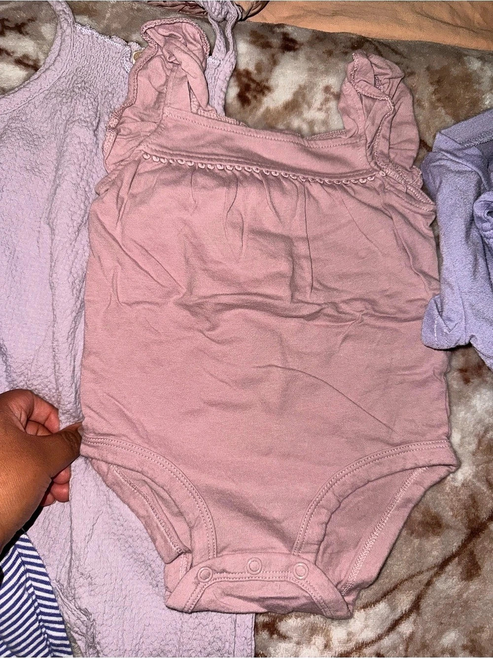 Carter's Baby Bodysuit Set in Pink & Purple Size 9-12M